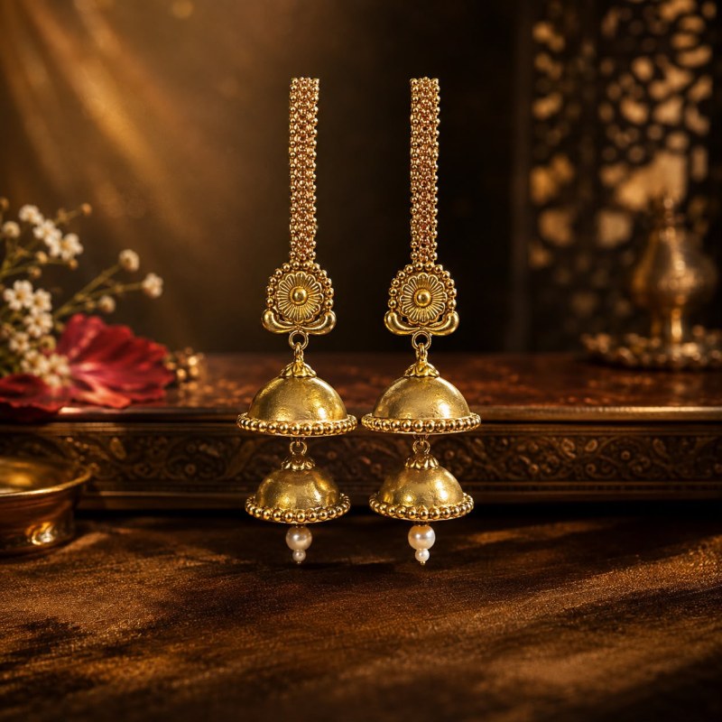 Elegant Brass Jhumka