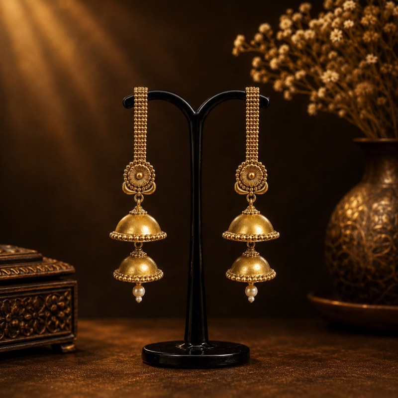 Elegant Brass Jhumka